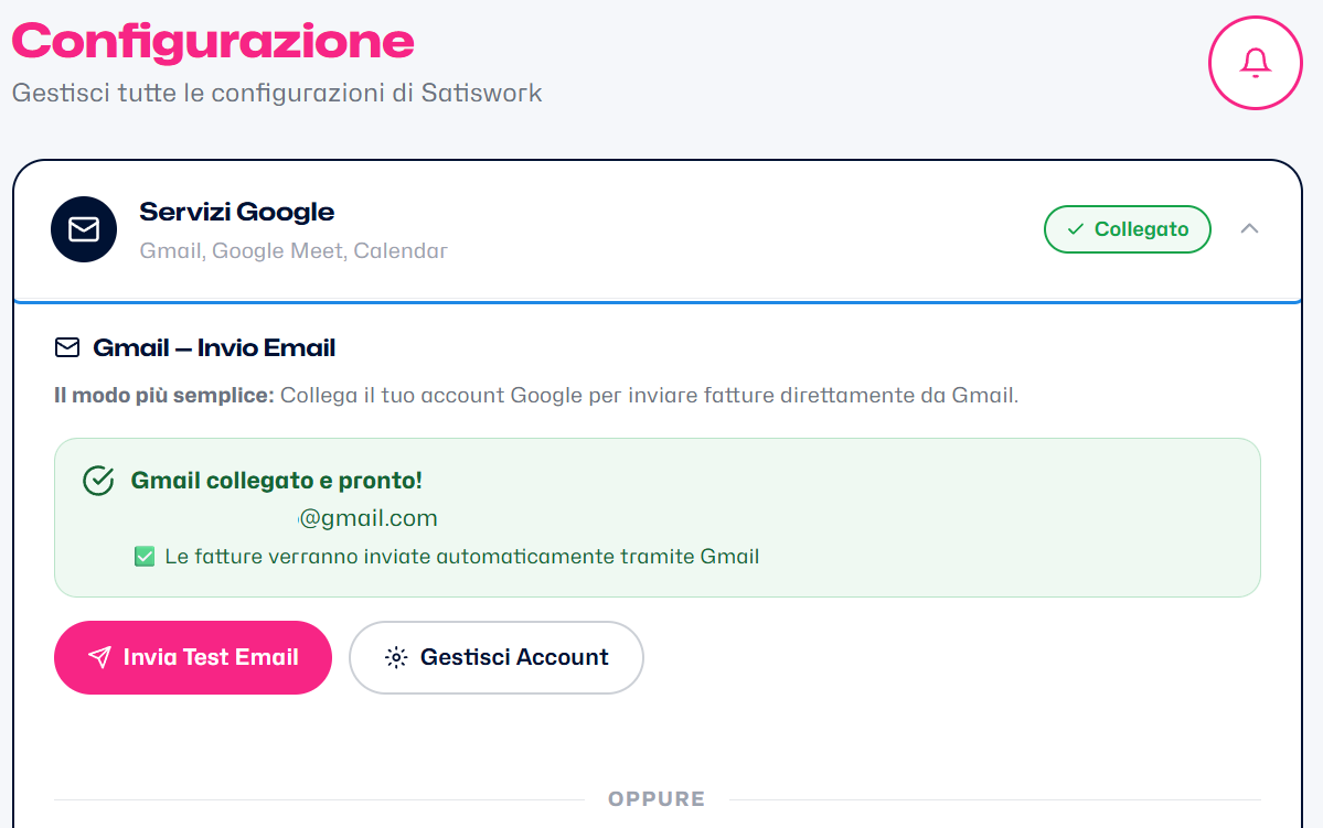 Configurazione Google